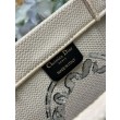 Borsa shopping Dior Book Tote Rosa Wave con tracolla