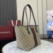Borsa tote media Gucci Ophidia GG 836831 marrone