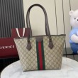 Borsa tote media Gucci Ophidia GG 836831 marrone