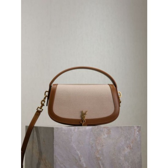 Copia Perfetta Borsa a mano YSL Saint Laurent Mini Voltaire cuoio