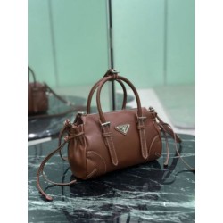 Copia Perfetta Borsa a tracolla Prada Mini Bonnie 1BA499 marrone