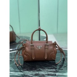 Copia Perfetta Borsa a tracolla Prada Mini Bonnie 1BA499 marrone