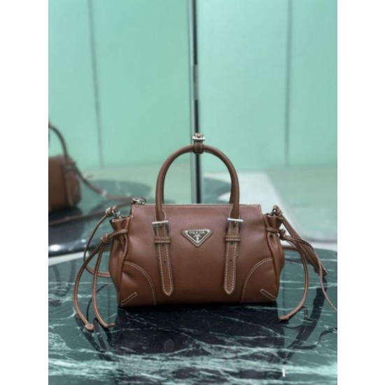 Copia Perfetta Borsa a tracolla Prada Mini Bonnie 1BA499 marrone