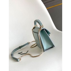 Copia Perfetta Borse Imitazioni Bvlgari Serpenti Forever Mini con manico superiore Versione Chip Blu