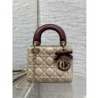 Mini borsa Lady Dior Dior bow rossa/beige Mini borsa Lady Dior Dior bow rossa/beige