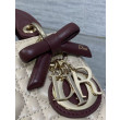 Mini borsa Lady Dior Dior bow rossa/beige Mini borsa Lady Dior Dior bow rossa/beige
