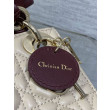 Mini borsa Lady Dior Dior bow rossa/beige Mini borsa Lady Dior Dior bow rossa/beige