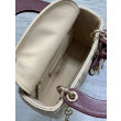 Mini borsa Lady Dior Dior bow rossa/beige Mini borsa Lady Dior Dior bow rossa/beige