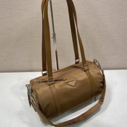 Sito Replica Borse Valigia Prada 1BB154 nylon Marrone Imitazioni Replica perfette Borse Valigia Prada 1BB154 nylon Marrone