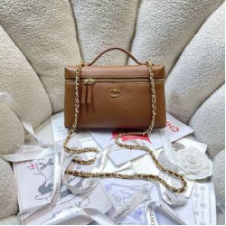 Replica perfette Borsa Chanel Vanity con catena 23cm AS5347 Marrone