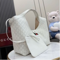 Qualità Premium Borse Firmate Replica grande Gucci Giglio traforata GG 853971 bianca Qualità Premium Borse Firmate Replica grande Gucci Giglio traforata GG 853971 bianca
