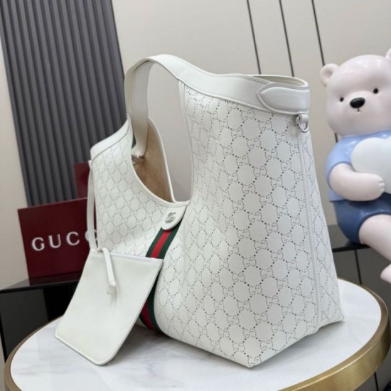 Sito Replica Qualità Premium Borse Firmate grande Gucci Giglio traforata GG 853971 bianca Imitazioni Replica perfette Qualità Premium Borse Firmate grande Gucci Giglio traforata GG 853971 bianca