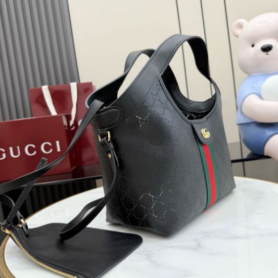 Sito Replica Borse Imitazioni piccola Gucci Giglio traforata GG 860845 Nero Imitazioni Replica perfette Borse Imitazioni piccola Gucci Giglio traforata GG 860845 Nero