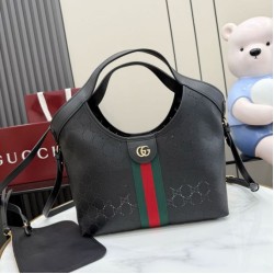 Borse Imitazioni piccola Gucci Giglio traforata GG 860845 Nero