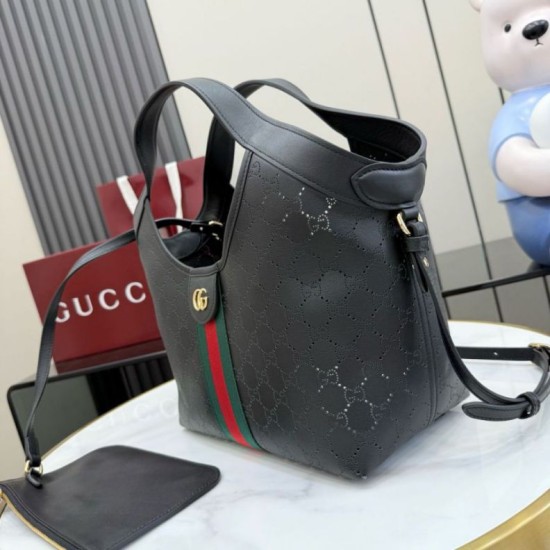 Sito Replica Borse Imitazioni piccola Gucci Giglio traforata GG 860845 Nero Imitazioni Replica perfette Borse Imitazioni piccola Gucci Giglio traforata GG 860845 Nero