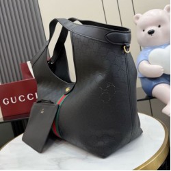 Replica Perfetta grande Gucci Giglio 853971 traforata GG  Nero