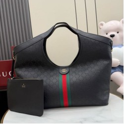 Replica Perfetta grande Gucci Giglio 853971 traforata GG  Nero