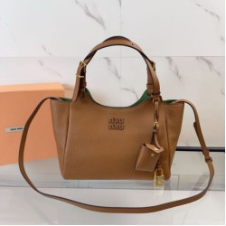 Replica perfette Borsa Tote Miu Miu hammered marrone