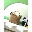 Borsa a mano Chanel 26S AS6268  scamosciata con tracolla larga grigio