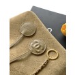 Borsa a mano Chanel 26S AS6268  scamosciata con tracolla larga grigio