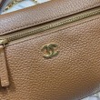 Borsa Chanel Vanity con catena 23cm AS5347 Marrone