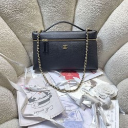 Borsa Chanel Vanity con catena 29cm AS6473 Nera