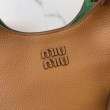 Borsa Tote Miu Miu hammered marrone
