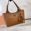 Borsa Tote Miu Miu hammered marrone