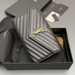 Portafoglio a catena YSL Saint Laurent Envelope nero oro Portafoglio a catena YSL Saint Laurent Envelope nero oro
