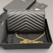 Portafoglio a catena YSL Saint Laurent Envelope nero oro Portafoglio a catena YSL Saint Laurent Envelope nero oro