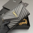 Portafoglio a catena YSL Saint Laurent Envelope nero oro Portafoglio a catena YSL Saint Laurent Envelope nero oro