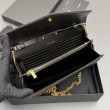 Portafoglio a catena YSL Saint Laurent Envelope nero oro Portafoglio a catena YSL Saint Laurent Envelope nero oro