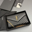 Portafoglio a catena YSL Saint Laurent Envelope nero oro Portafoglio a catena YSL Saint Laurent Envelope nero oro