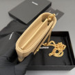 Portafoglio a catena YSL Saint Laurent Envelope pelle originale albicocca