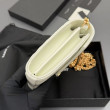 Portafoglio a catena YSL Saint Laurent Envelope pelle originale bianco