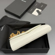 Portafoglio a catena YSL Saint Laurent Envelope pelle originale bianco