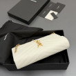 Portafoglio a catena YSL Saint Laurent Envelope pelle originale bianco