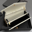 Portafoglio a catena YSL Saint Laurent Envelope pelle originale bianco