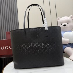 Borsa tote grande Gucci 874745 Tribeca con perforazioni nera
