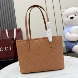 Replica perfette Borsa tote Gucci 875236 Tribeca con perforazioni giallo terroso