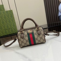 Borsa Mini Boston Gucci Ophidia 781490 marrone