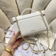 Borse Firmate Replica Chanel AS5347 Vanity con catena 23cm Bianco