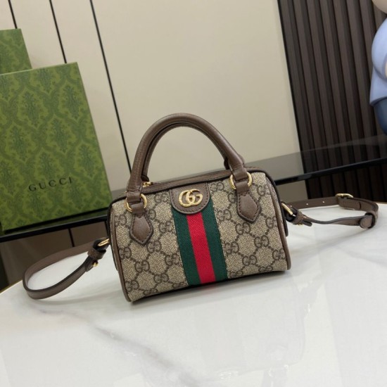 Borsa Mini Boston Gucci Ophidia 781490 marrone
