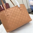 Borsa tote Gucci 875236 Tribeca con perforazioni giallo terroso