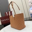 Borsa tote Gucci 875236 Tribeca con perforazioni giallo terroso