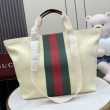 Borsa tote media Gucci Positano 875929 bianca