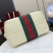 Borsa tote media Gucci Positano 875929 bianca