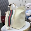 Borsa tote media Gucci Positano 875929 bianca