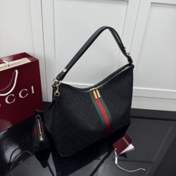 Sito Replica Borsa tote grande Gucci Giglio A008NS tela GG nera Imitazioni Replica perfette Borsa tote grande Gucci Giglio A008NS tela GG nera