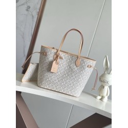 Borsa Louis Vuitton Neverfull MM M2A381 jacquard bianco